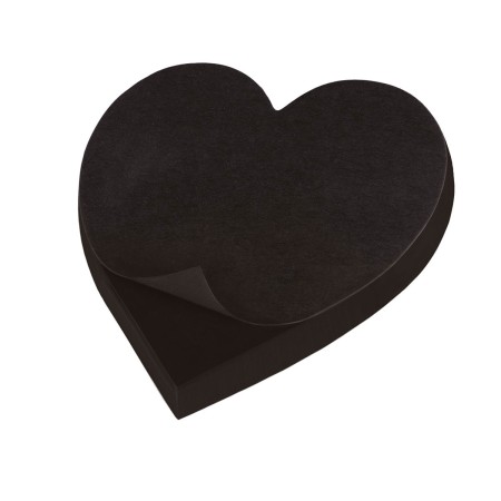 Foto ilustrativa Bloco Adesivo Tili Notes 73x70mm 50 Folhas Coração Preto