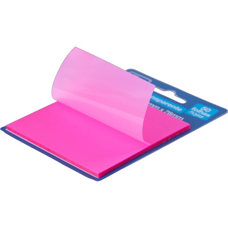 Foto ilustrativa Bloco Adesivo Tili Notes 76x76mm 50 Folhas Transparente Rosa