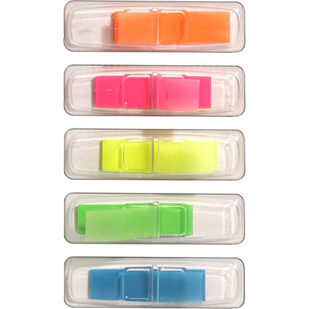 Foto ilustrativa Bloco Adesivo Tili Notes Tag 44x12mm 125 folhas 5 Cores