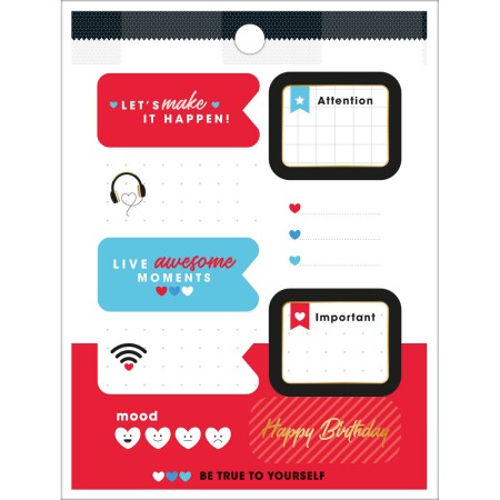 Foto ilustrativa Bloco de Adesivos Decorados West Village Metalizado 12 Folhas