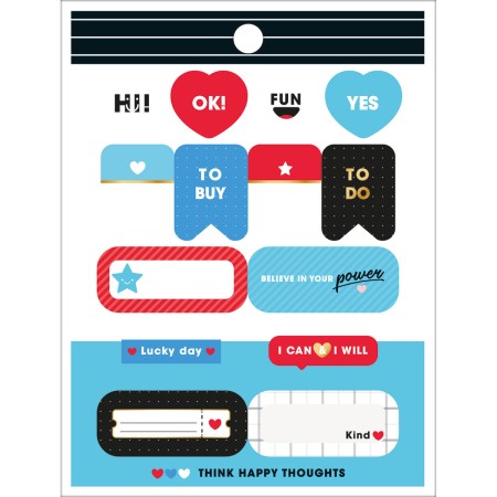 Foto ilustrativa Bloco de Adesivos Decorados West Village Metalizado 12 Folhas