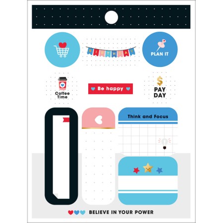 Foto ilustrativa Bloco de Adesivos Decorados West Village Metalizado 12 Folhas