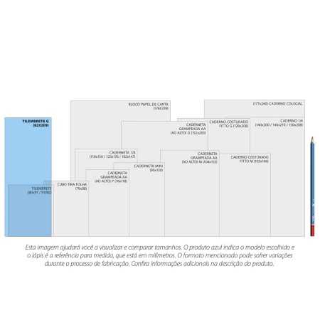 Foto ilustrativa Bloco Tilembrete G Jolie 82x209mm 50 Folhas