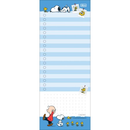 Foto ilustrativa Bloco Tilembrete G Snoopy 82x209mm 50 Folhas