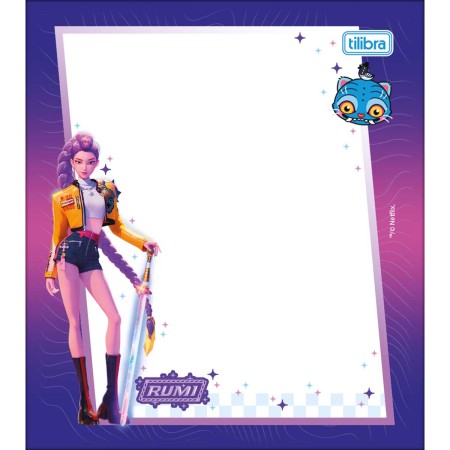 Foto ilustrativa Bloco Tilembrete Guerreiras do KPop 80X91mm 100 Folhas