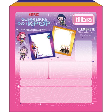 Foto ilustrativa Bloco Tilembrete Guerreiras do KPop 80X91mm 100 Folhas