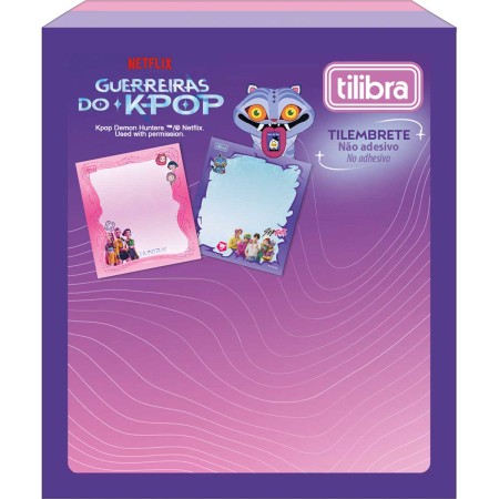 Foto ilustrativa Bloco Tilembrete Guerreiras do KPOP 80X91mm 100 Folhas