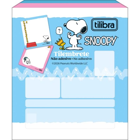 Foto ilustrativa Bloco Tilembrete Snoopy 80X91mm 100 Folhas