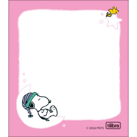 Foto ilustrativa Bloco Tilembrete Snoopy 80X91mm 100 Folhas