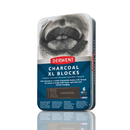 Blocos XL Charcoal 6 Cores Estojo Lata - Derwent - Escrita