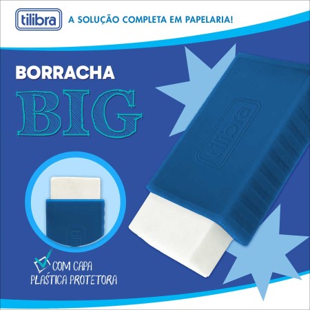 Foto ilustrativa Borracha Branca Big com Capa Plástica