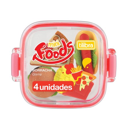 Foto ilustrativa Borracha Lancheira Foods - Pote com 4 unidades