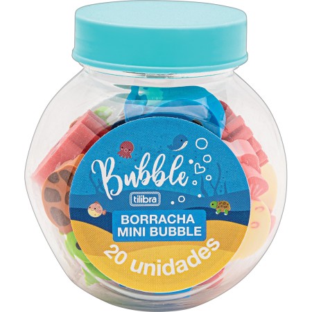 Foto ilustrativa Borracha Mini Bubble - Pote com 20 Unidades