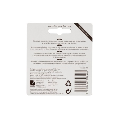 Foto ilustrativa Borrachas Com 2 Unidades Slim Derwent