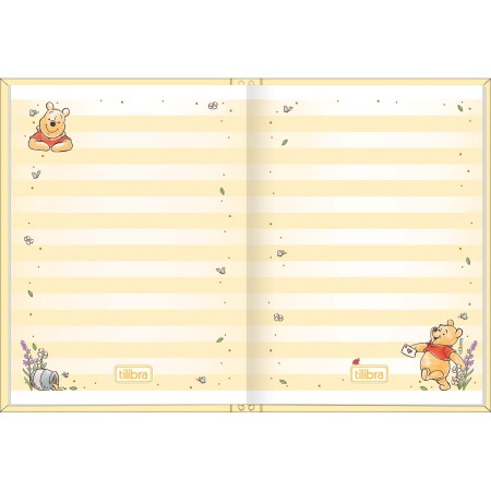 Foto ilustrativa Caderneta Costurada Capa Dura Tilicharm Pooh 144 Folhas