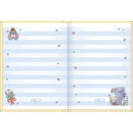 Foto ilustrativa Caderneta Costurada Capa Dura Tilicharm Pooh 144 Folhas