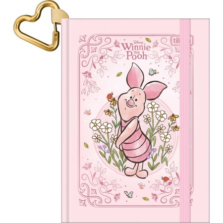 Foto ilustrativa Caderneta Costurada Capa Dura Tilicharm Pooh 144 Folhas