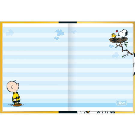 Foto ilustrativa Caderneta Costurada Capa Dura Tilicharm Snoopy 144 Folhas