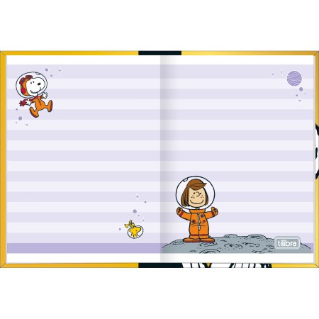 Foto ilustrativa Caderneta Costurada Capa Dura Tilicharm Snoopy 144 Folhas