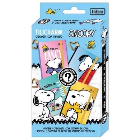 Foto ilustrativa Caderneta Costurada Capa Dura Tilicharm Snoopy 144 Folhas
