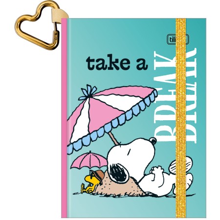 Foto ilustrativa Caderneta Costurada Capa Dura Tilicharm Snoopy 144 Folhas