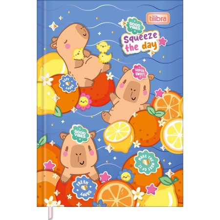 Foto ilustrativa Caderneta Costurada Petit Capyclub 96 Folhas