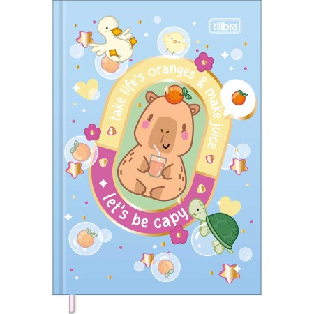 Foto ilustrativa Caderneta Costurada Petit Capyclub 96 Folhas