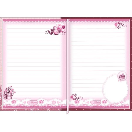 Foto ilustrativa Caderneta Costurada Petit Jolie 96 Folhas