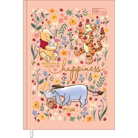 Foto ilustrativa Caderneta Costurada Petit Pooh 96 Folhas