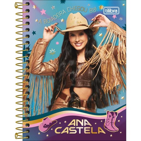Foto ilustrativa Caderneta Espiral Capa Dura 1/8 Ana Castela 80 Folhas