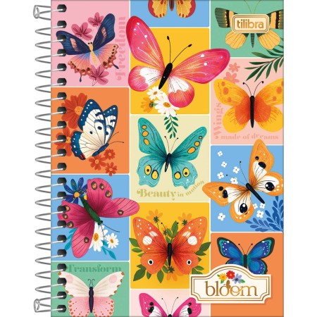 Foto ilustrativa Caderneta Espiral Capa Dura 1/8 Bloom 80 Folhas
