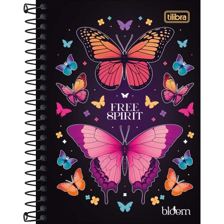 Foto ilustrativa Caderneta Espiral Capa Dura 1/8 Bloom 80 Folhas