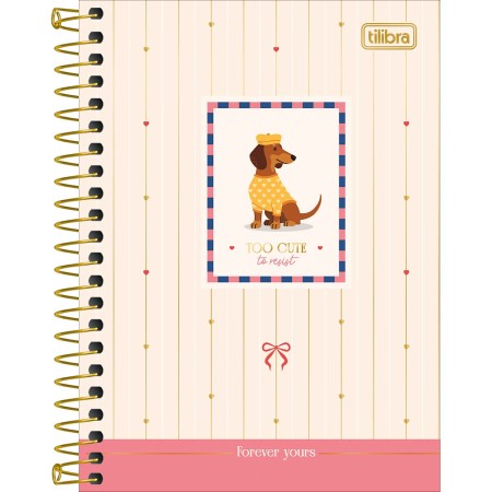 Foto ilustrativa Caderneta Espiral Capa Dura 1/8 Brownie 80 Folhas