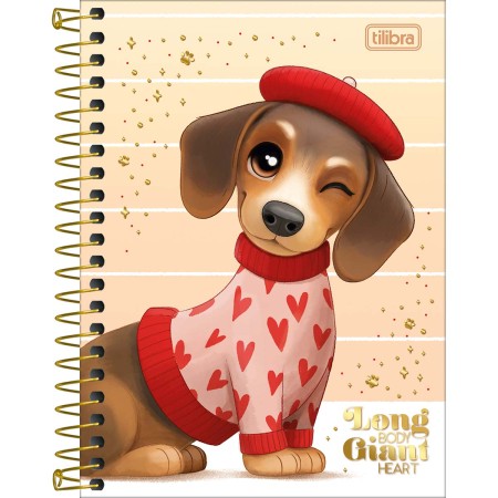 Foto ilustrativa Caderneta Espiral Capa Dura 1/8 Brownie 80 Folhas