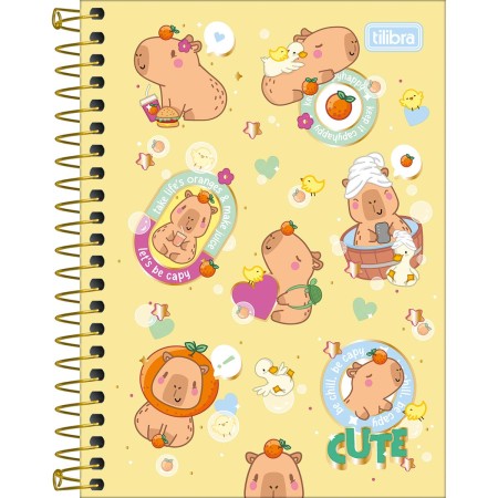 Foto ilustrativa Caderneta Espiral Capa Dura 1/8 Capyclub 80 Folhas