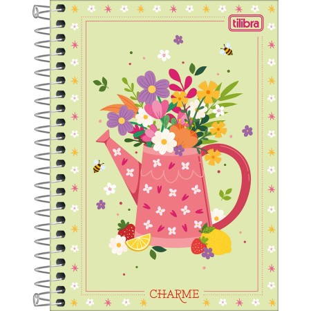 Foto ilustrativa Caderneta Espiral Capa Dura 1/8 Charme 80 Folhas