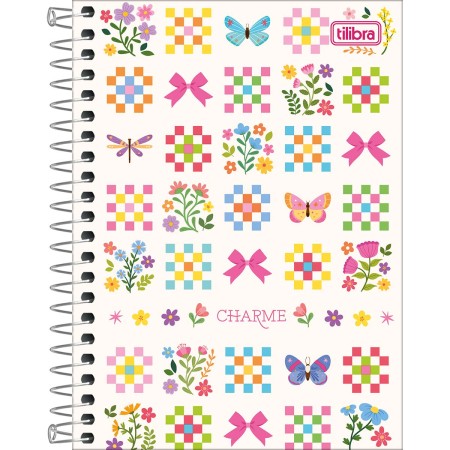 Foto ilustrativa Caderneta Espiral Capa Dura 1/8 Charme 80 Folhas