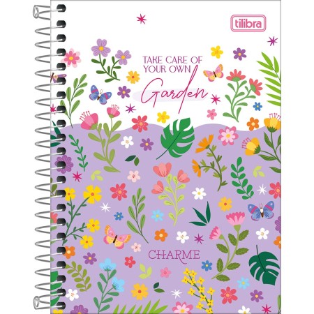 Foto ilustrativa Caderneta Espiral Capa Dura 1/8 Charme 80 Folhas