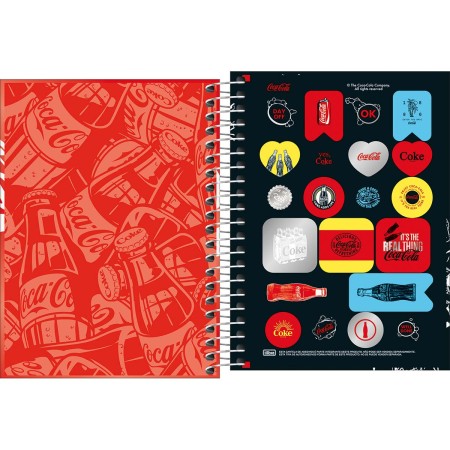 Foto ilustrativa Caderneta Espiral Capa Dura 1/8 Coca-Cola 80 Folhas