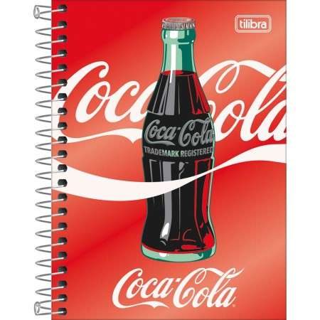 Foto ilustrativa Caderneta Espiral Capa Dura 1/8 Coca-Cola 80 Folhas
