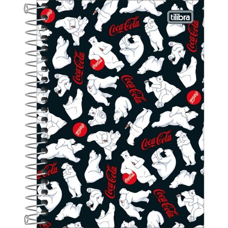 Foto ilustrativa Caderneta Espiral Capa Dura 1/8 Coca-Cola 80 Folhas