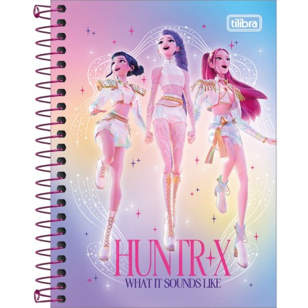 Foto ilustrativa Caderneta Espiral Capa Dura 1/8 Guerreiras do KPop 80 Folhas