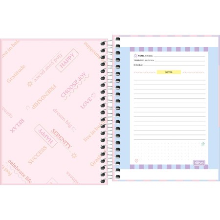 Foto ilustrativa Caderneta Espiral Capa Dura 1/8 Happy 80 Folhas