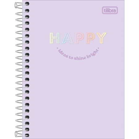 Foto ilustrativa Caderneta Espiral Capa Dura 1/8 Happy 80 Folhas