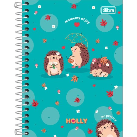 Foto ilustrativa Caderneta Espiral Capa Dura 1/8 Holly 80 Folhas