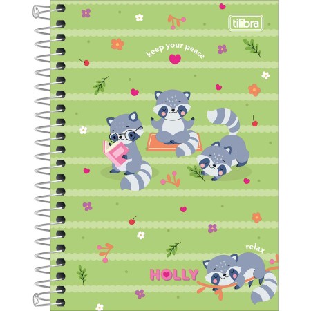 Foto ilustrativa Caderneta Espiral Capa Dura 1/8 Holly 80 Folhas