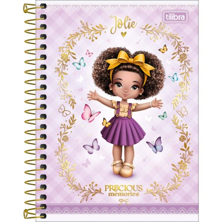 Foto ilustrativa Caderneta Espiral Capa Dura 1/8 Jolie 80 Folhas