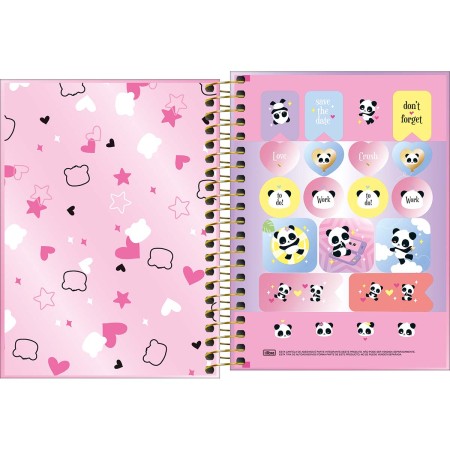 Foto ilustrativa Caderneta Espiral Capa Dura 1/8 Lolvey Friend 80 Folhas