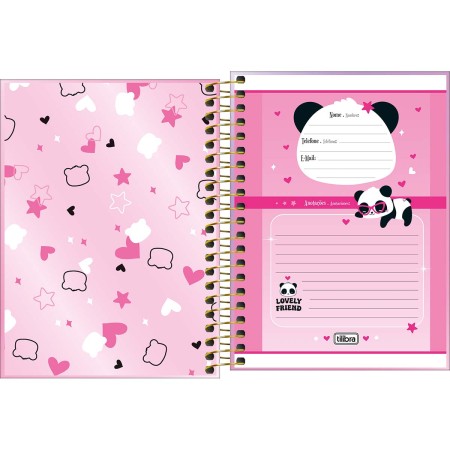 Foto ilustrativa Caderneta Espiral Capa Dura 1/8 Lolvey Friend 80 Folhas