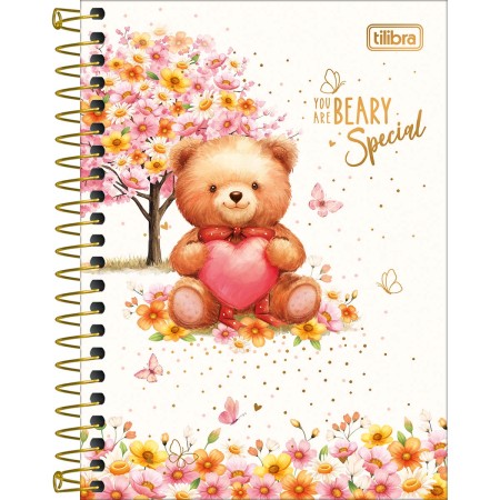 Foto ilustrativa Caderneta Espiral Capa Dura 1/8 Love Bears 80 Folhas